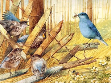 Futter Kunst - Vögel im Herbst Fütterung
